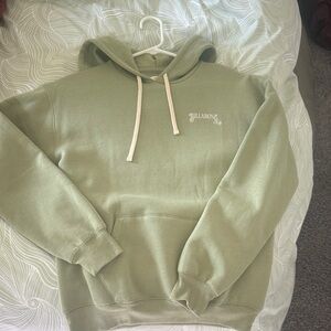 Billabong Olive Hoodie with Cream Drawstrings